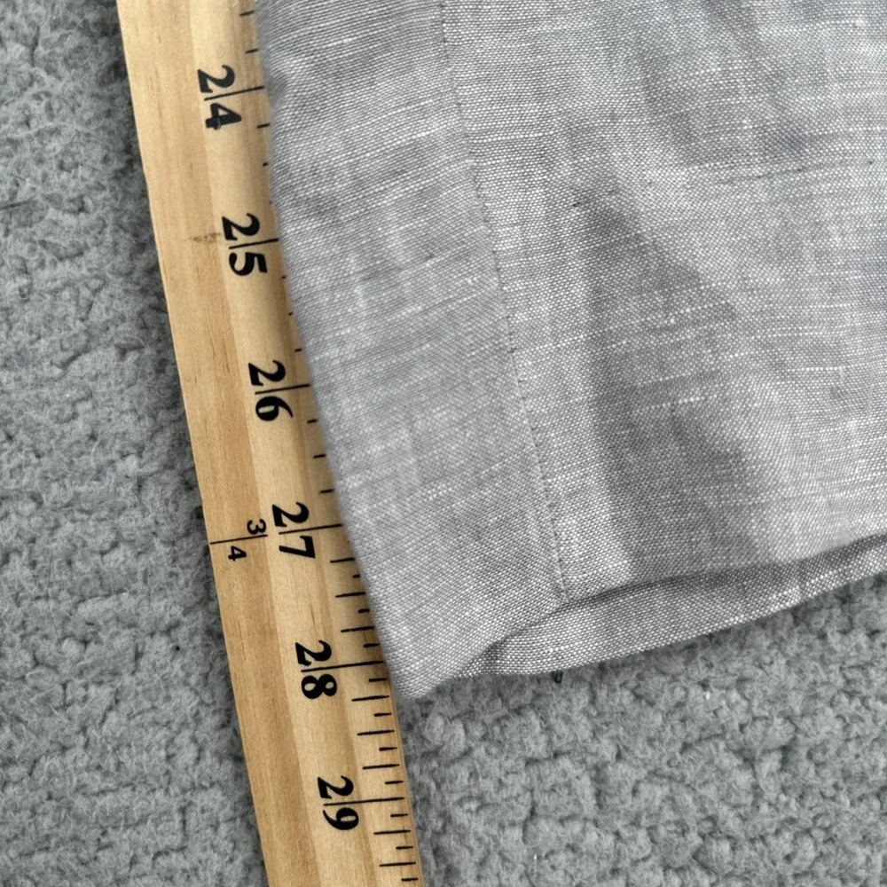 Joseph Abboud 100% Linen Pants Men 38x28* Grey Straight Leg Lined Breathable